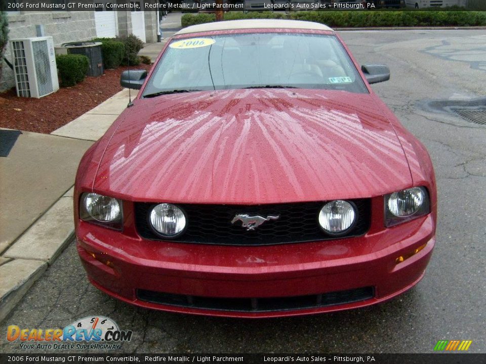 2006 Ford Mustang GT Premium Convertible Redfire Metallic / Light Parchment Photo #7