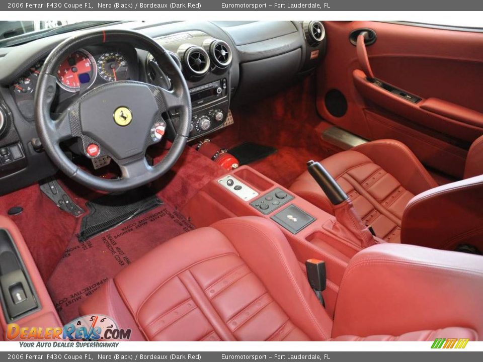 2006 Ferrari F430 Coupe F1 Nero (Black) / Bordeaux (Dark Red) Photo #23