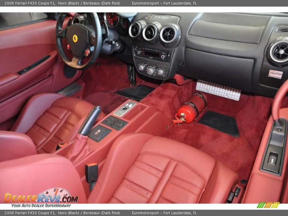 2006 Ferrari F430 Coupe F1 Nero (Black) / Bordeaux (Dark Red) Photo #28