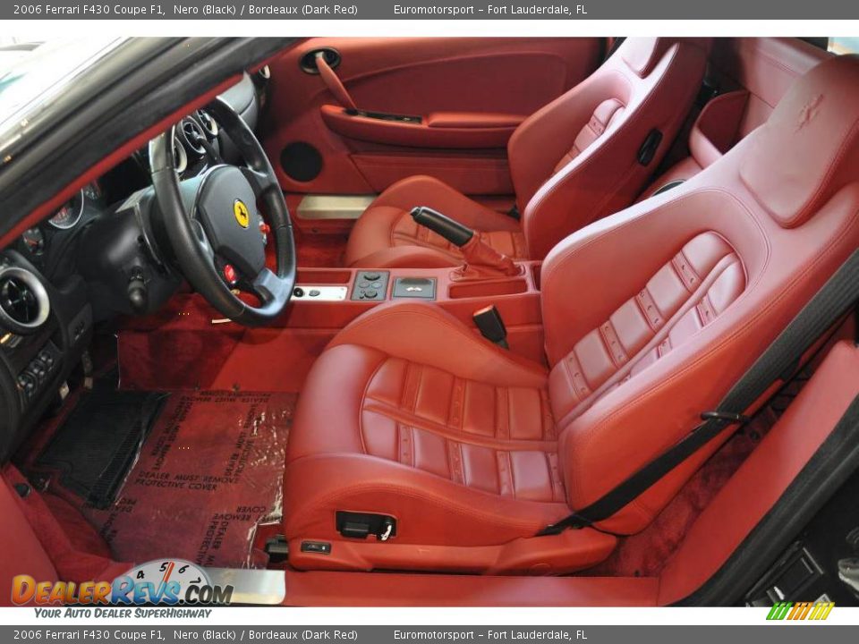 2006 Ferrari F430 Coupe F1 Nero (Black) / Bordeaux (Dark Red) Photo #33