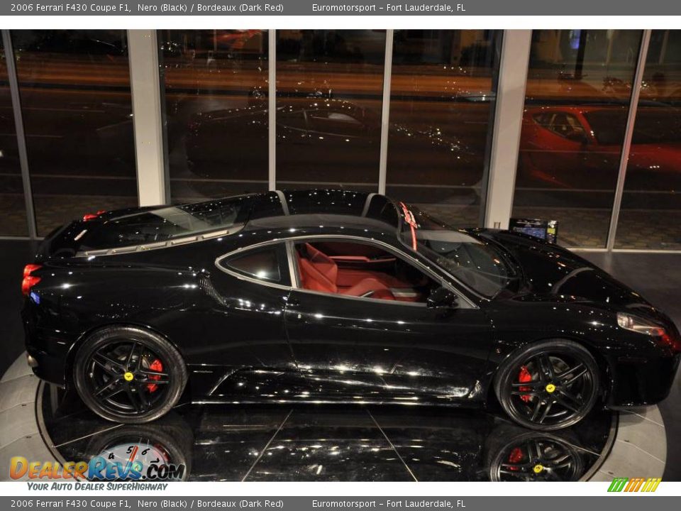 2006 Ferrari F430 Coupe F1 Nero (Black) / Bordeaux (Dark Red) Photo #36