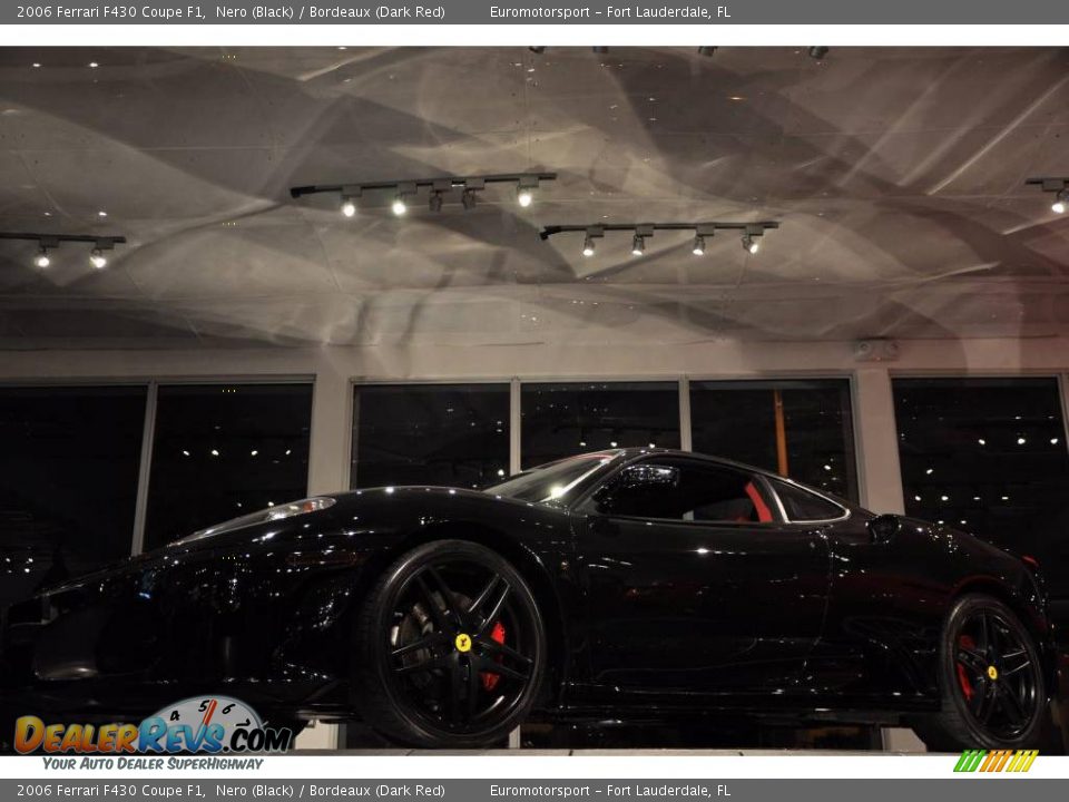 2006 Ferrari F430 Coupe F1 Nero (Black) / Bordeaux (Dark Red) Photo #37
