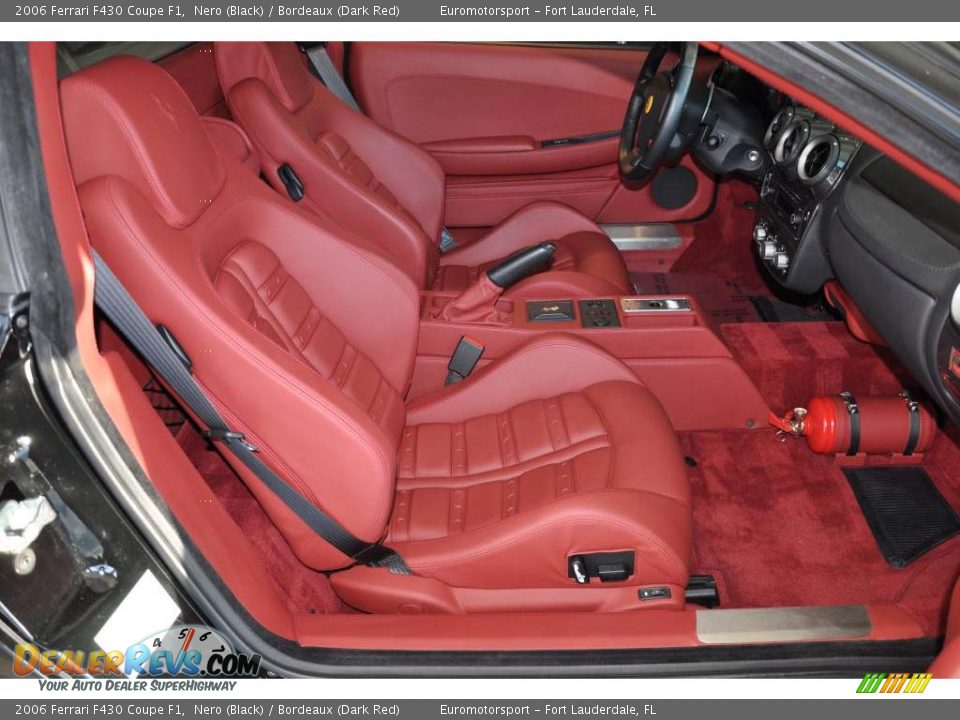 2006 Ferrari F430 Coupe F1 Nero (Black) / Bordeaux (Dark Red) Photo #38
