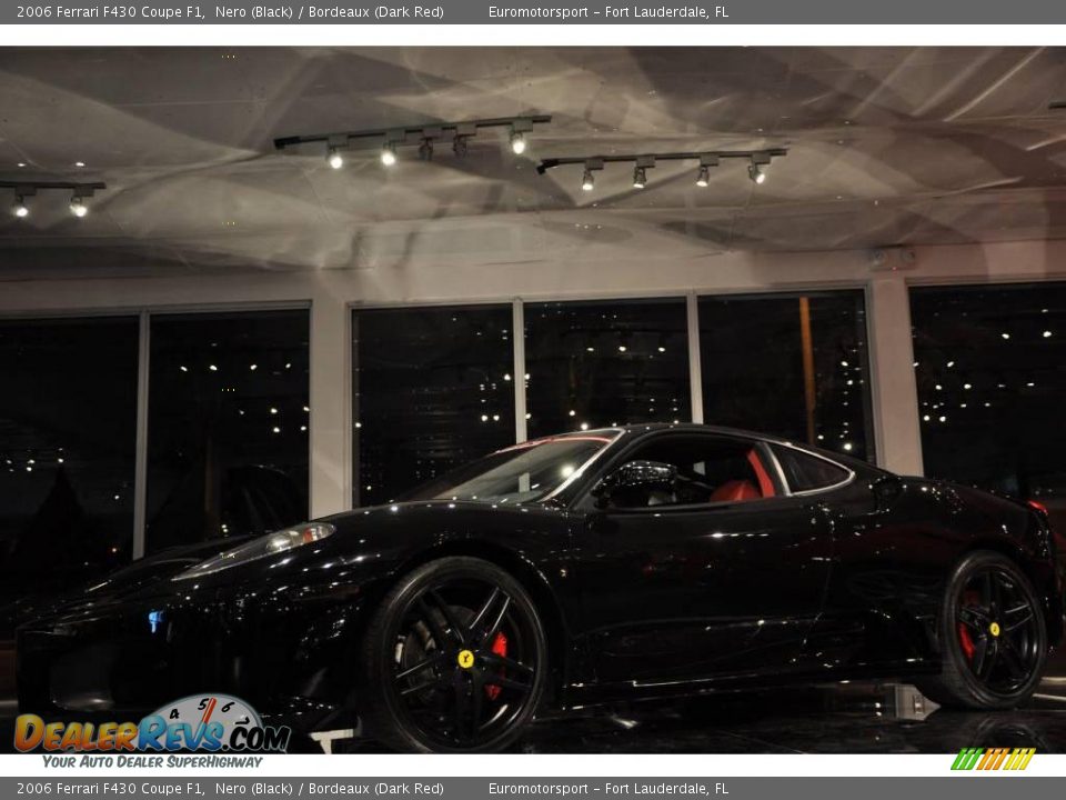 2006 Ferrari F430 Coupe F1 Nero (Black) / Bordeaux (Dark Red) Photo #40