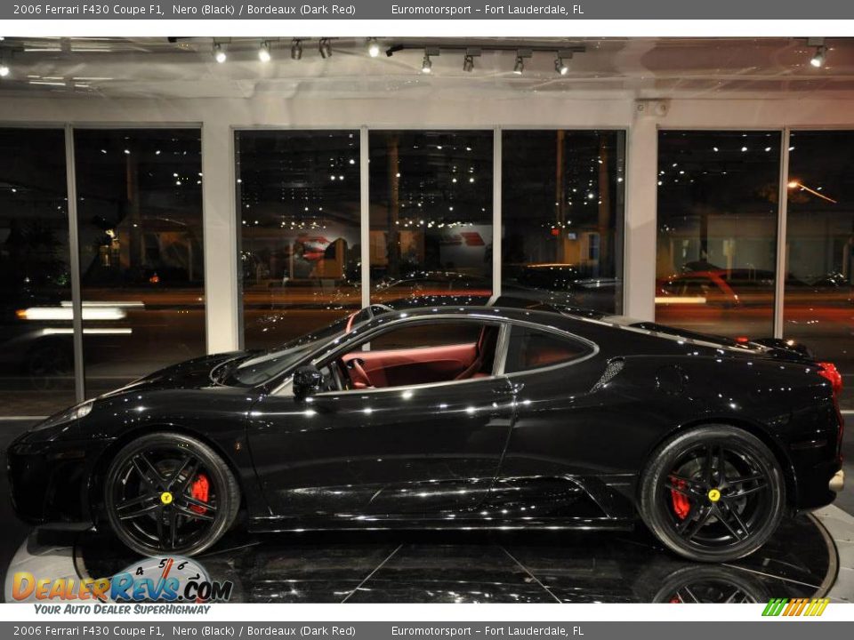 2006 Ferrari F430 Coupe F1 Nero (Black) / Bordeaux (Dark Red) Photo #42