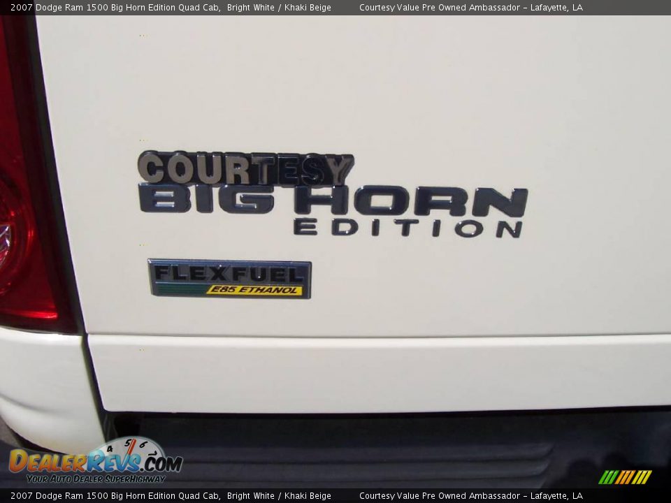 2007 Dodge Ram 1500 Big Horn Edition Quad Cab Bright White / Khaki Beige Photo #4
