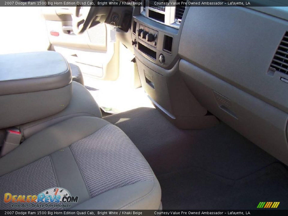 2007 Dodge Ram 1500 Big Horn Edition Quad Cab Bright White / Khaki Beige Photo #9