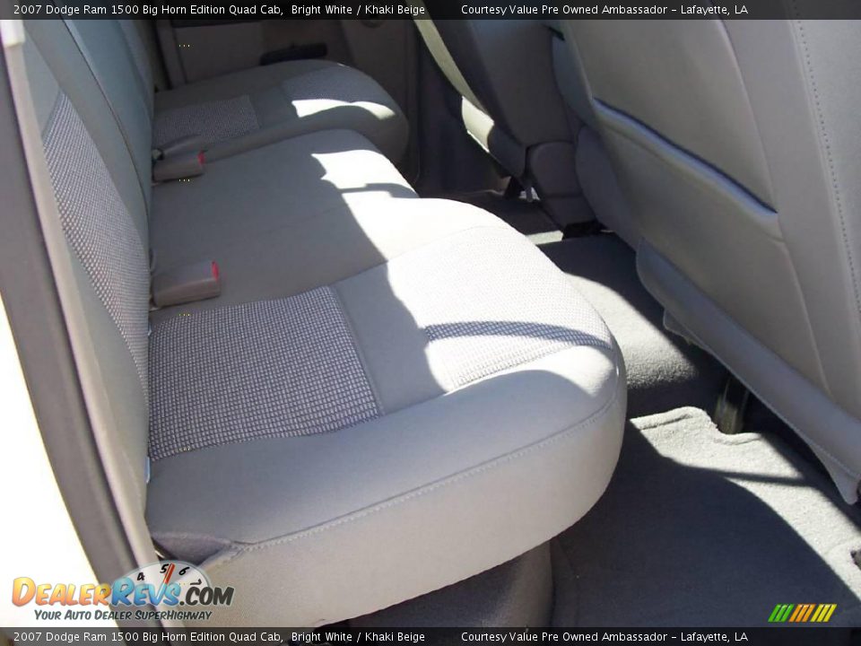 2007 Dodge Ram 1500 Big Horn Edition Quad Cab Bright White / Khaki Beige Photo #10