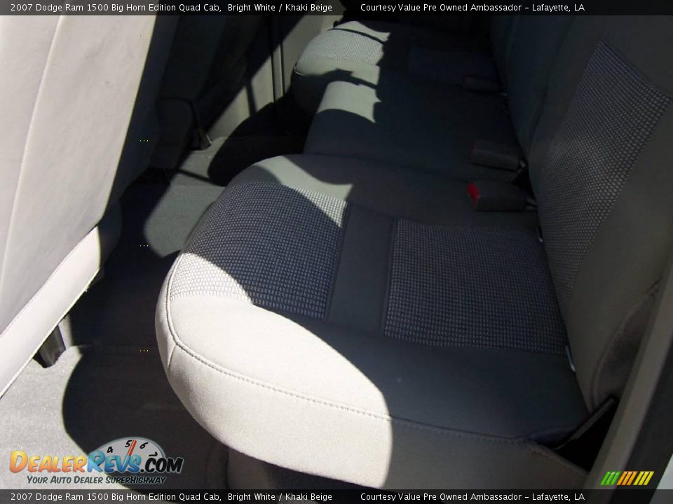 2007 Dodge Ram 1500 Big Horn Edition Quad Cab Bright White / Khaki Beige Photo #11