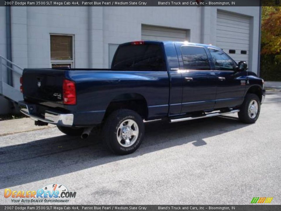 2007 Dodge Ram 3500 SLT Mega Cab 4x4 Patriot Blue Pearl / Medium Slate Gray Photo #3