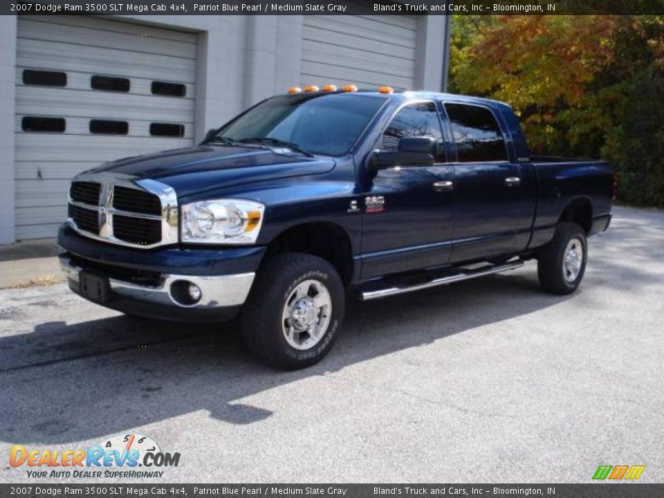 2007 Dodge Ram 3500 SLT Mega Cab 4x4 Patriot Blue Pearl / Medium Slate Gray Photo #6