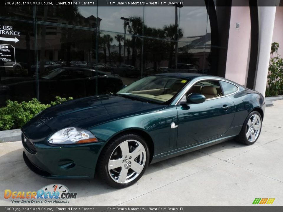 2009 Jaguar XK XK8 Coupe Emerald Fire / Caramel Photo #1