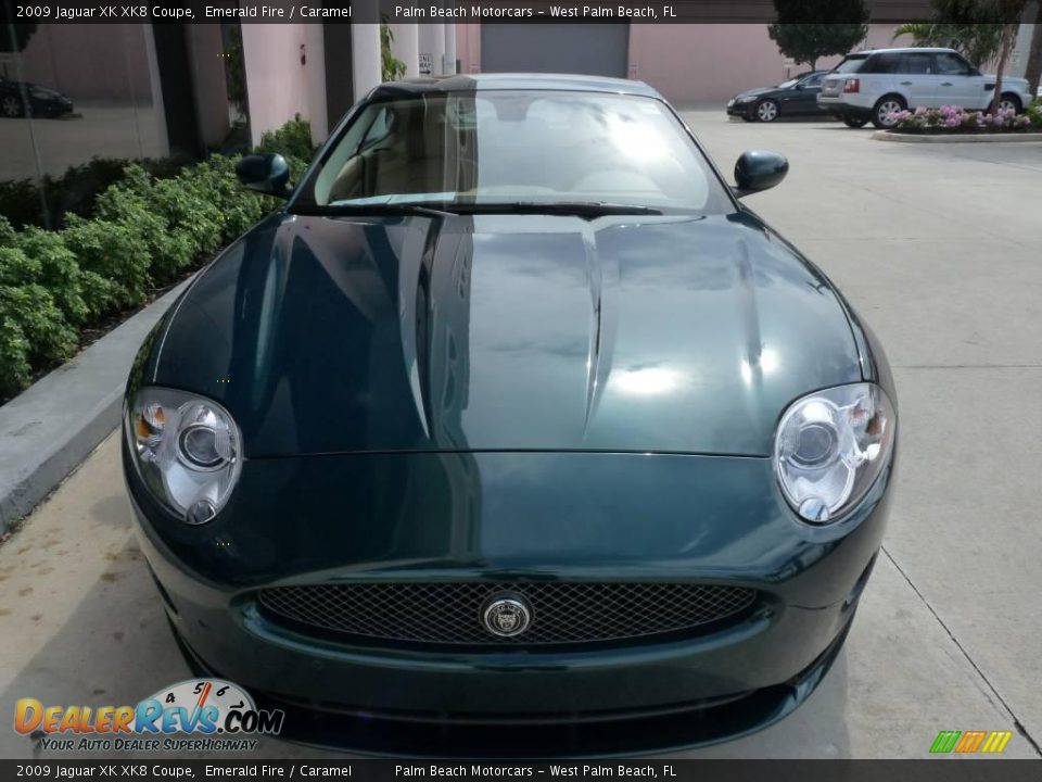 2009 Jaguar XK XK8 Coupe Emerald Fire / Caramel Photo #2