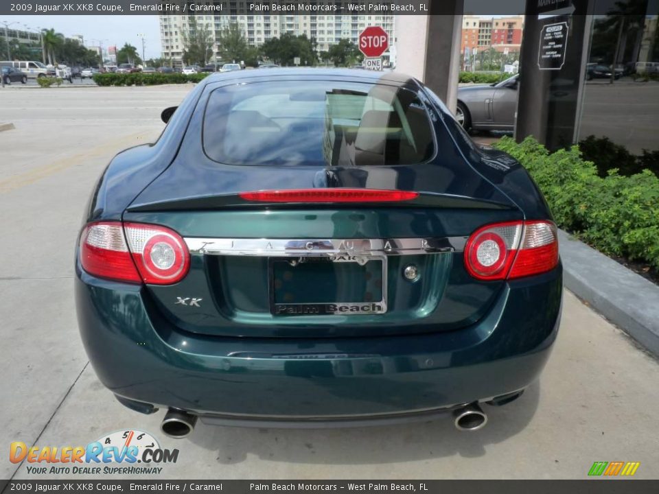 2009 Jaguar XK XK8 Coupe Emerald Fire / Caramel Photo #5