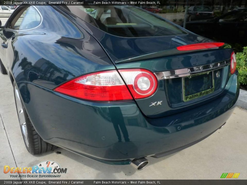 2009 Jaguar XK XK8 Coupe Emerald Fire / Caramel Photo #6