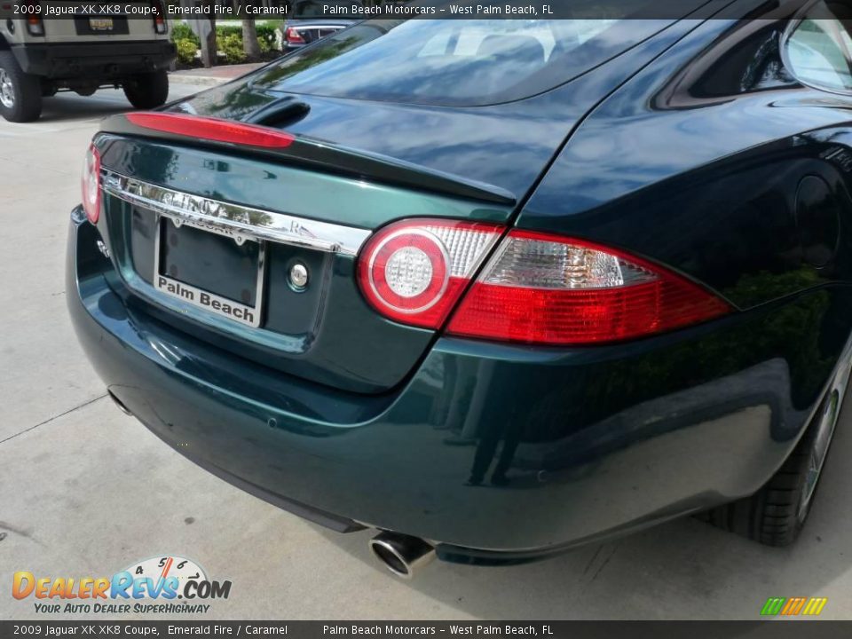 2009 Jaguar XK XK8 Coupe Emerald Fire / Caramel Photo #7