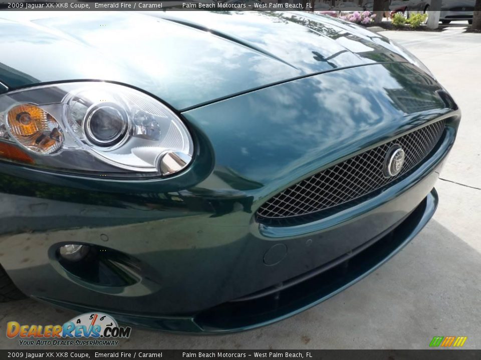 2009 Jaguar XK XK8 Coupe Emerald Fire / Caramel Photo #9