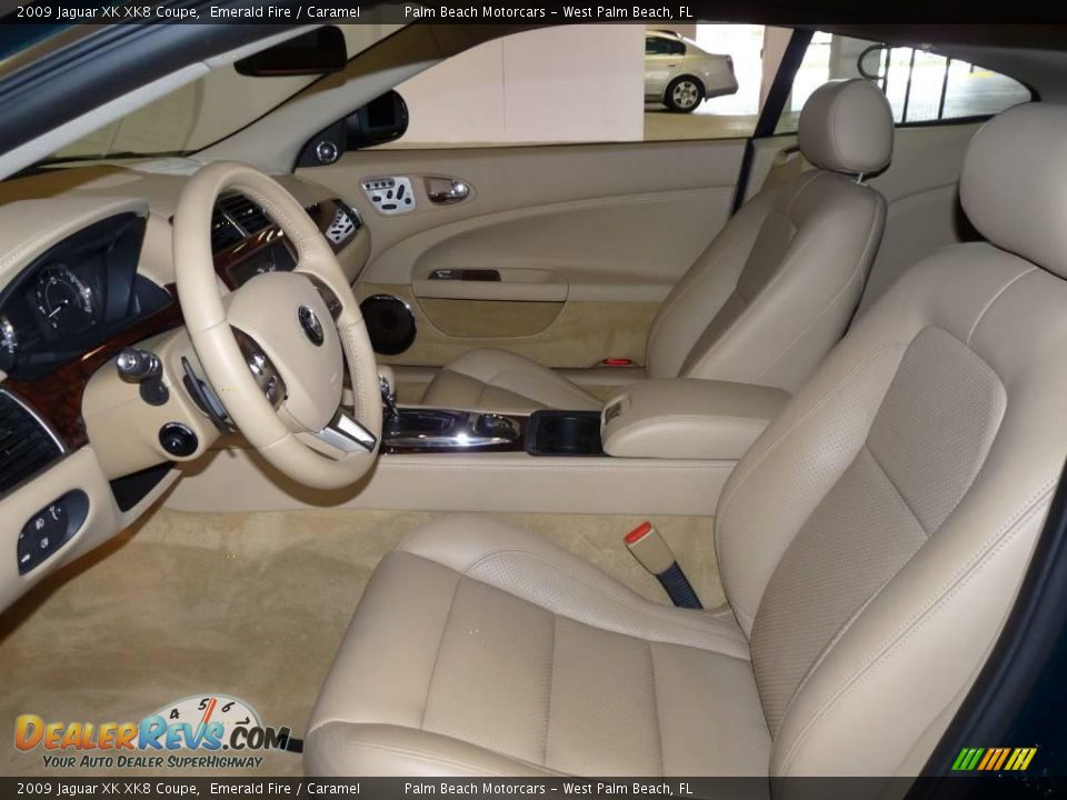 2009 Jaguar XK XK8 Coupe Emerald Fire / Caramel Photo #15