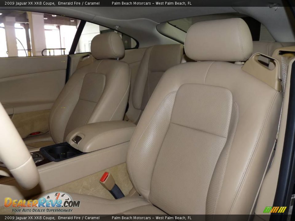 2009 Jaguar XK XK8 Coupe Emerald Fire / Caramel Photo #16