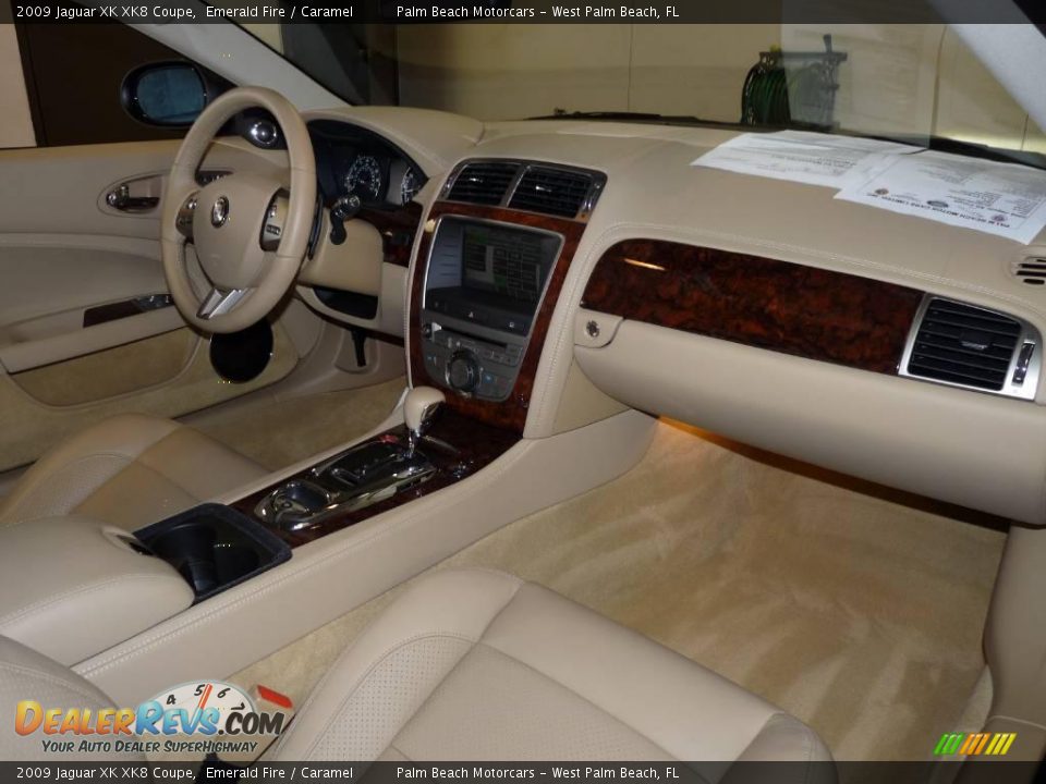2009 Jaguar XK XK8 Coupe Emerald Fire / Caramel Photo #19