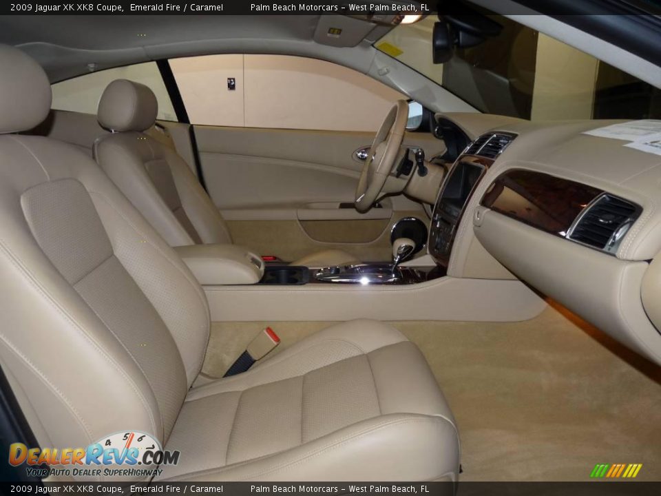 2009 Jaguar XK XK8 Coupe Emerald Fire / Caramel Photo #20
