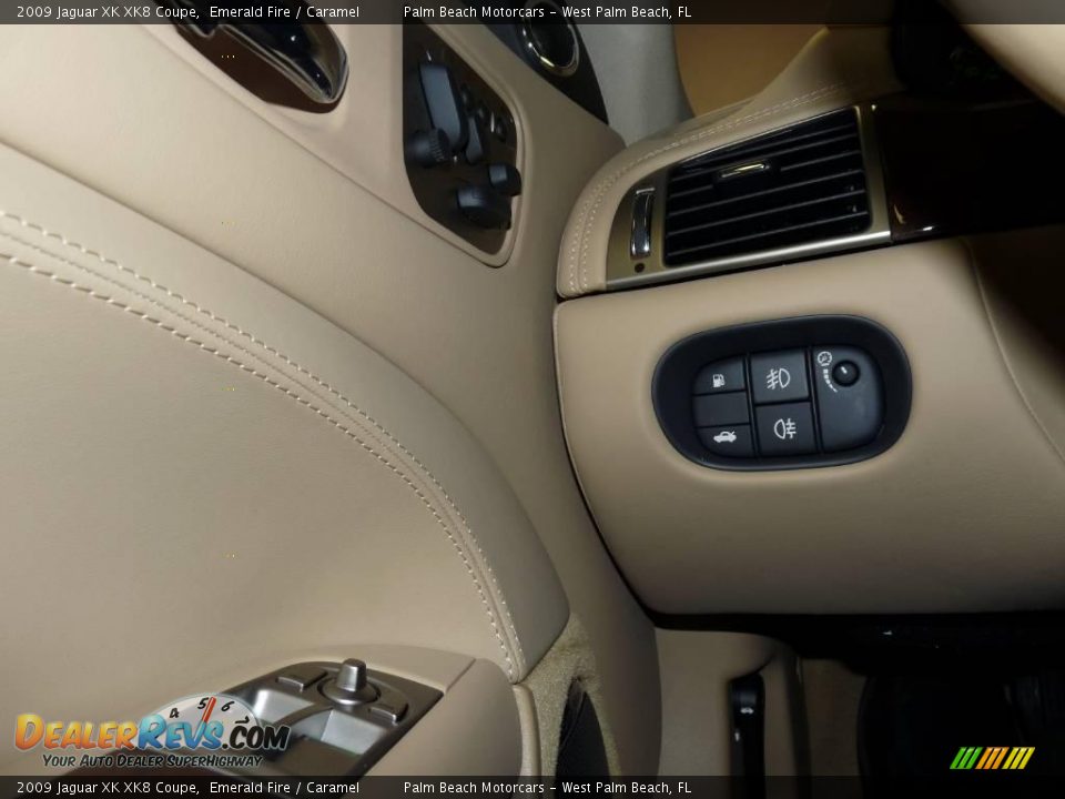2009 Jaguar XK XK8 Coupe Emerald Fire / Caramel Photo #28