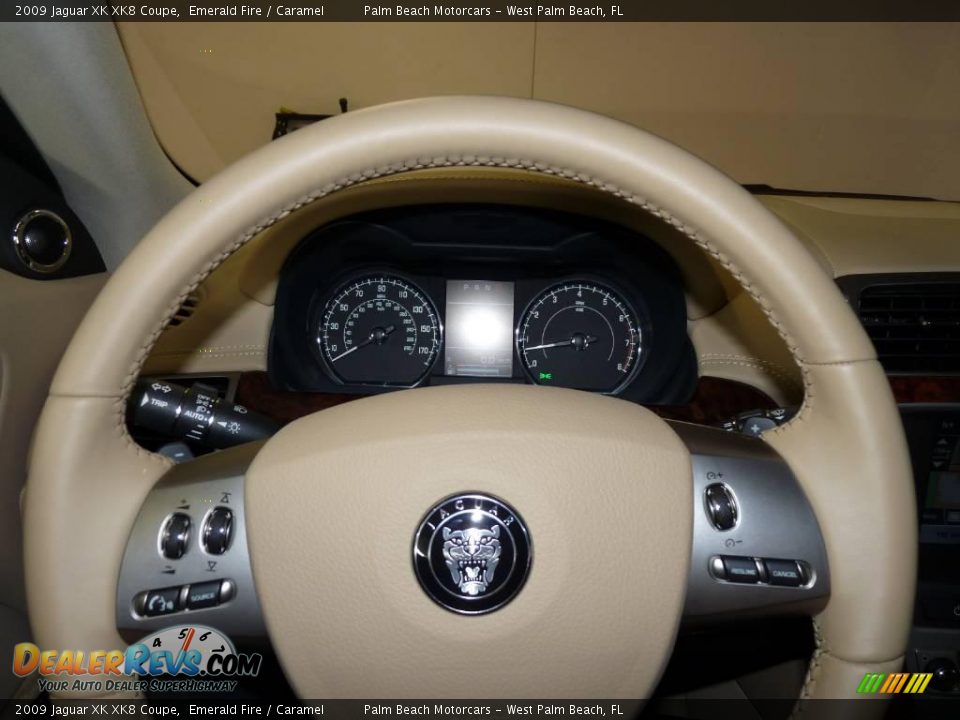 2009 Jaguar XK XK8 Coupe Emerald Fire / Caramel Photo #32