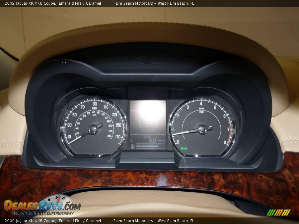 2009 Jaguar XK XK8 Coupe Emerald Fire / Caramel Photo #33