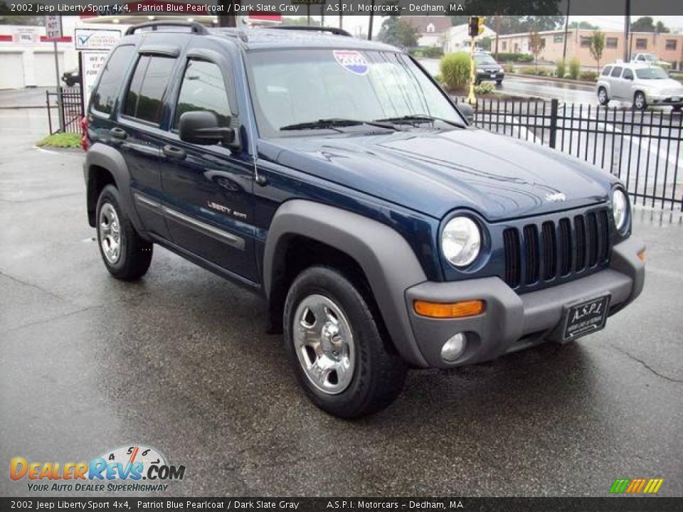 2002 Jeep Liberty Sport 4x4 Patriot Blue Pearlcoat / Dark Slate Gray Photo #7