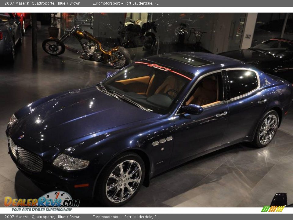 2007 Maserati Quattroporte Blue / Brown Photo #3