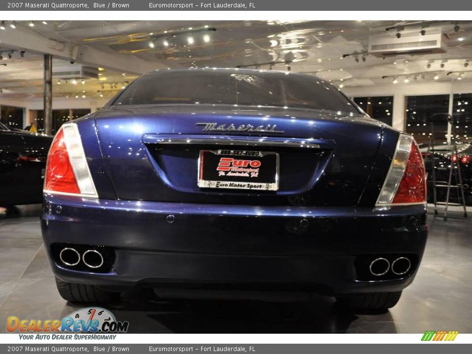 2007 Maserati Quattroporte Blue / Brown Photo #6