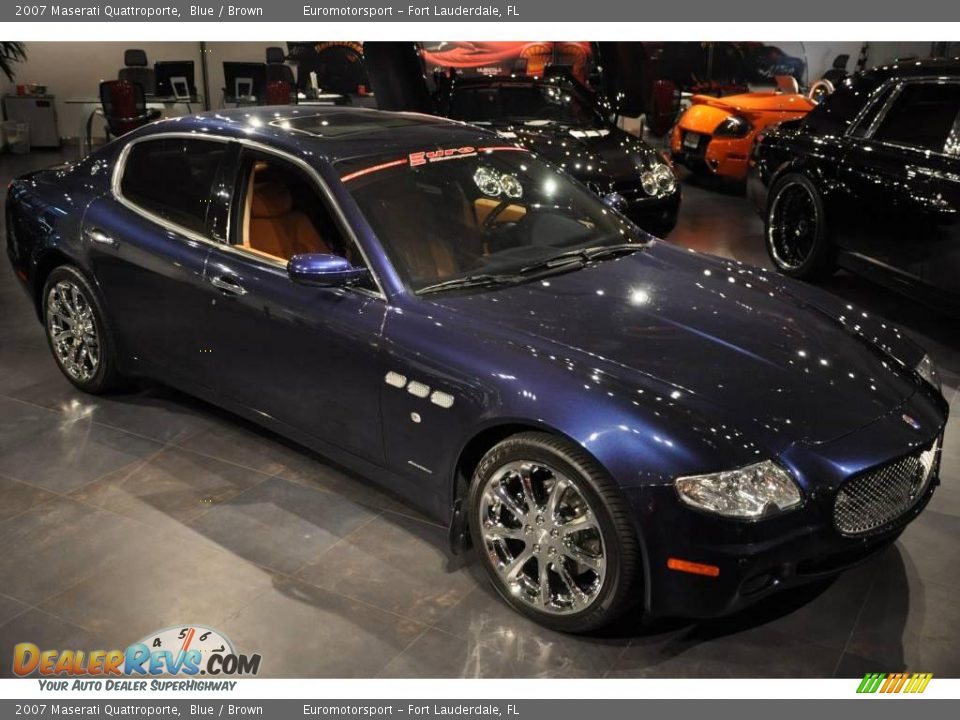 2007 Maserati Quattroporte Blue / Brown Photo #10