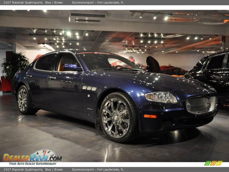2007 Maserati Quattroporte Blue / Brown Photo #15
