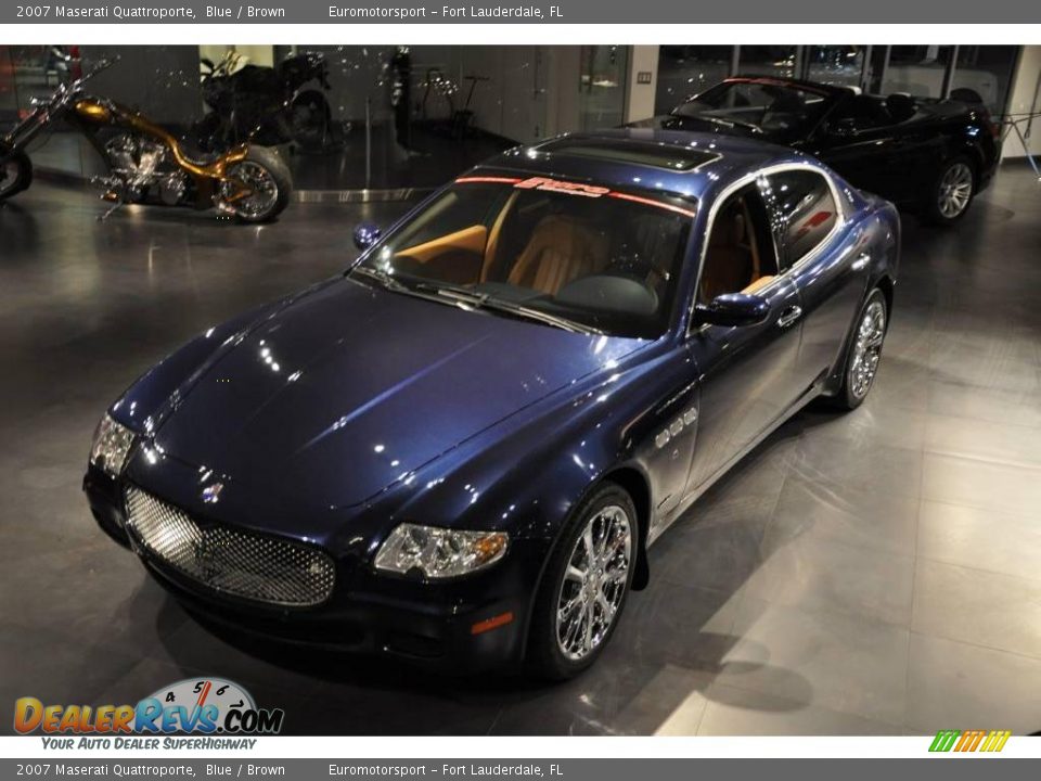 2007 Maserati Quattroporte Blue / Brown Photo #17