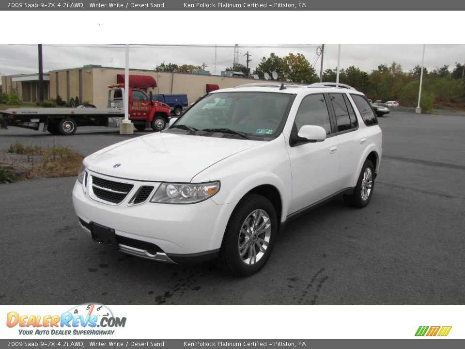 2009 Saab 9-7X 4.2i AWD Winter White / Desert Sand Photo #2