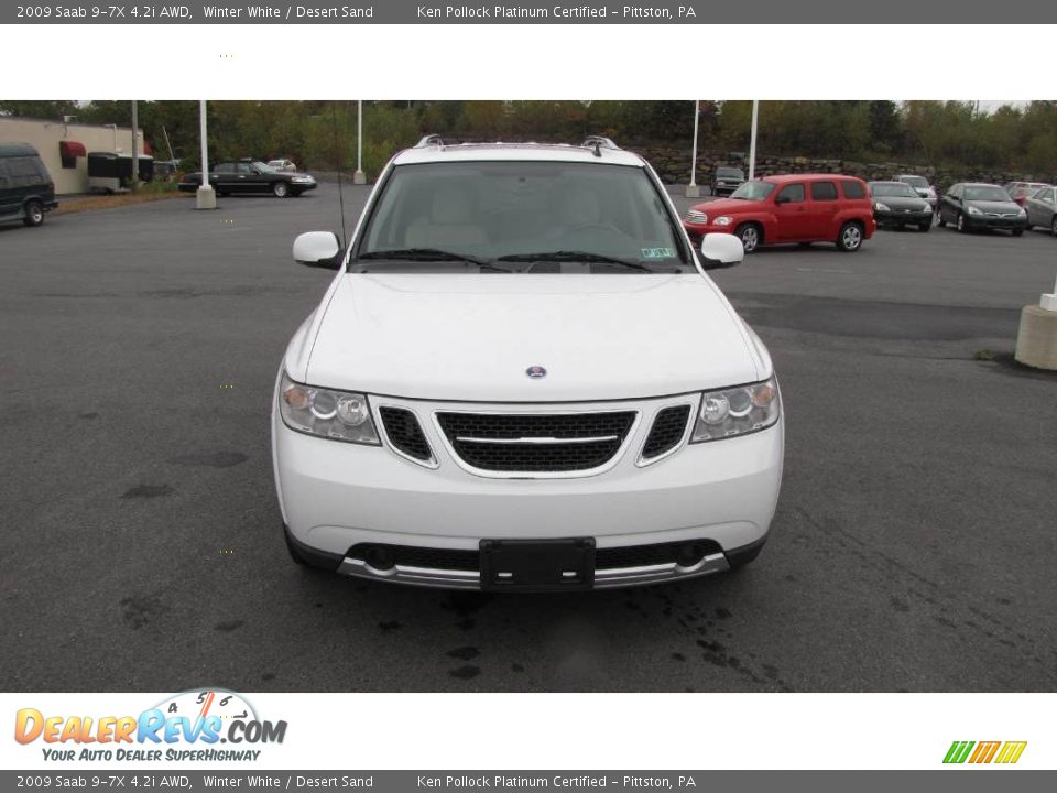 2009 Saab 9-7X 4.2i AWD Winter White / Desert Sand Photo #3