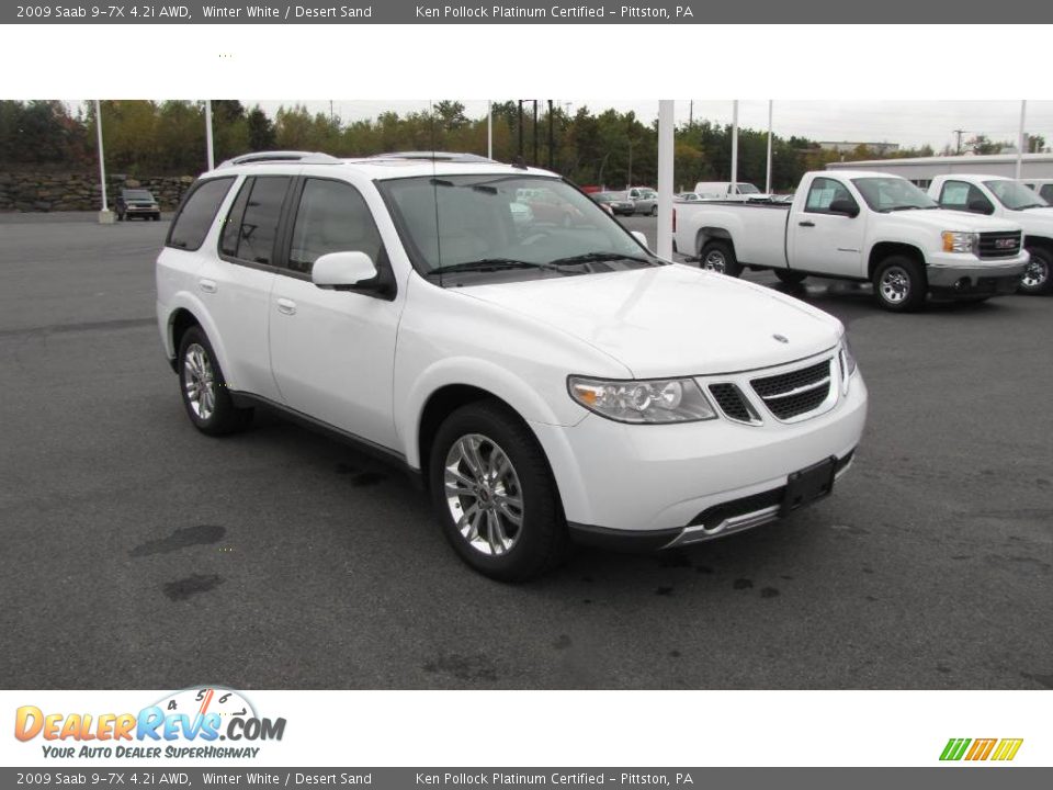 2009 Saab 9-7X 4.2i AWD Winter White / Desert Sand Photo #4