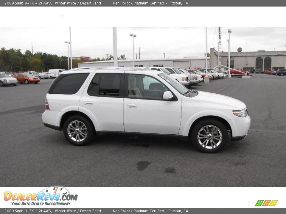 2009 Saab 9-7X 4.2i AWD Winter White / Desert Sand Photo #5