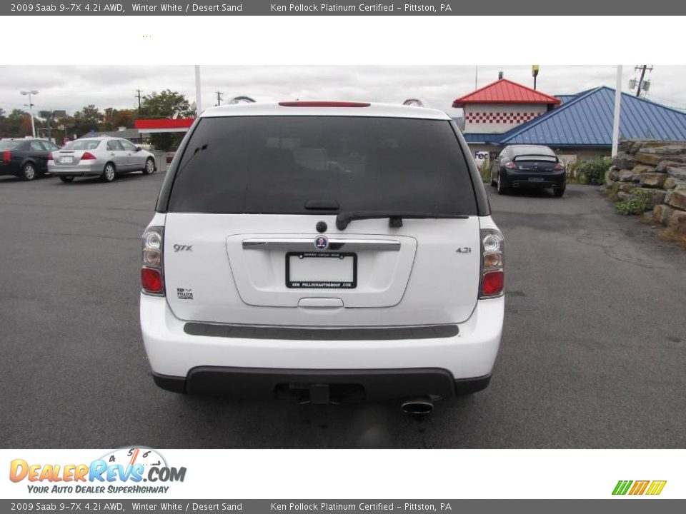 2009 Saab 9-7X 4.2i AWD Winter White / Desert Sand Photo #7