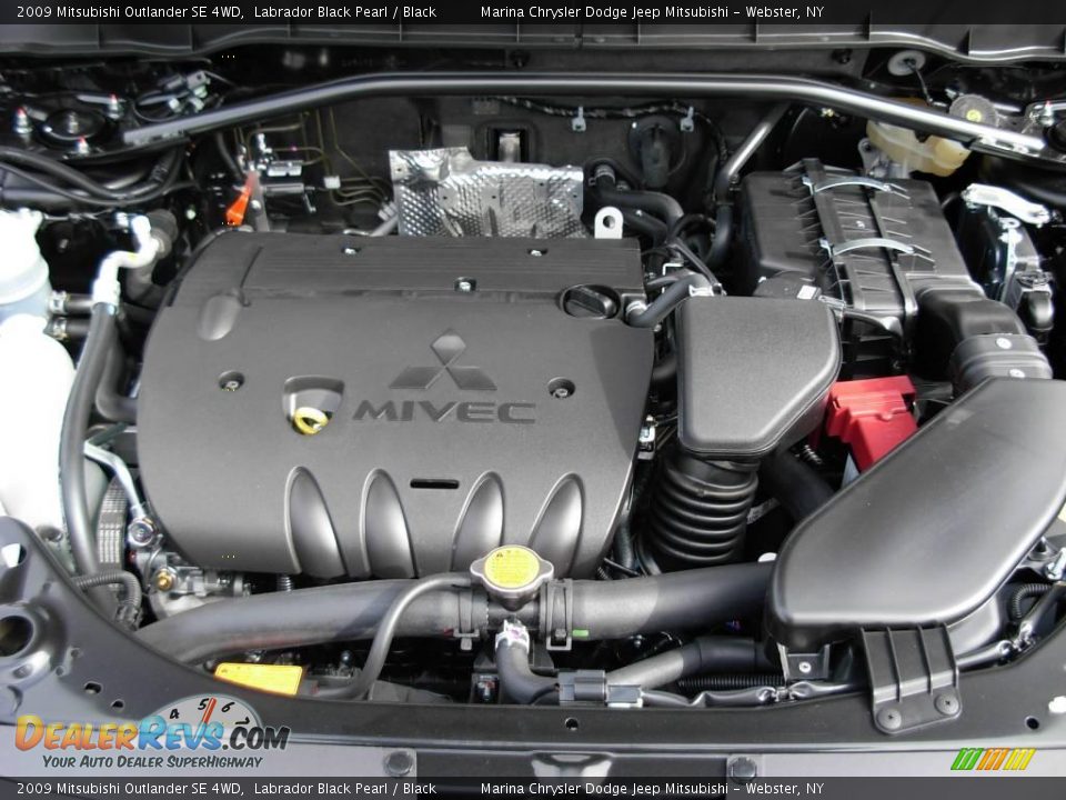 2009 Mitsubishi Outlander SE 4WD Labrador Black Pearl / Black Photo #14