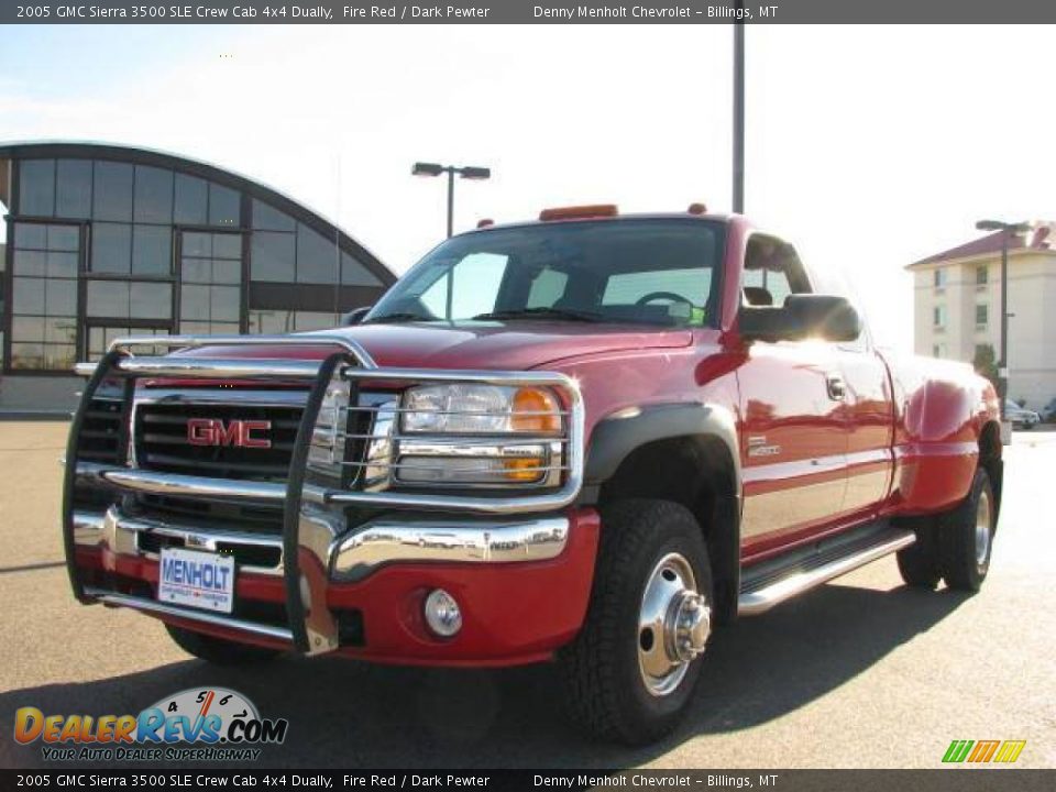 2005 GMC Sierra 3500 SLE Crew Cab 4x4 Dually Fire Red / Dark Pewter Photo #2