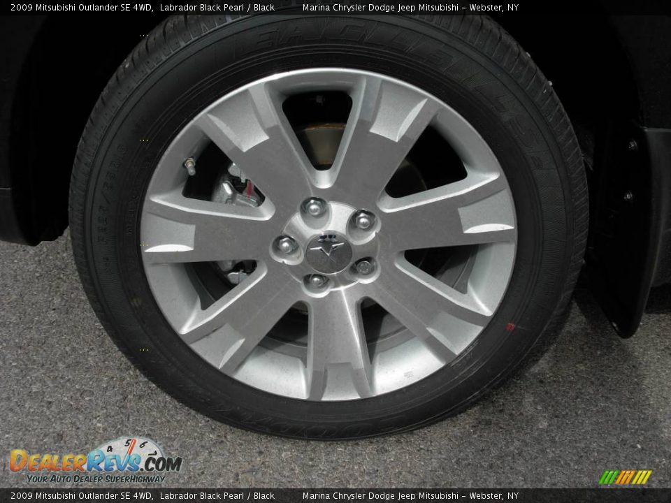 2009 Mitsubishi Outlander SE 4WD Labrador Black Pearl / Black Photo #23