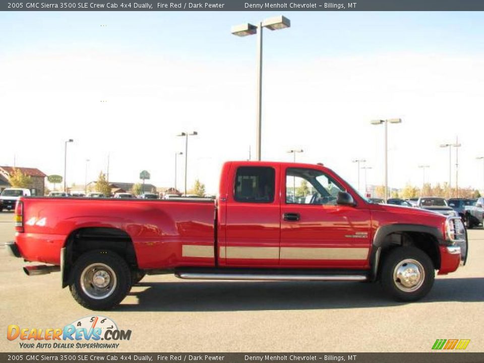2005 GMC Sierra 3500 SLE Crew Cab 4x4 Dually Fire Red / Dark Pewter Photo #5