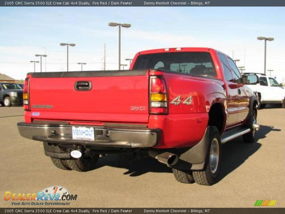 2005 GMC Sierra 3500 SLE Crew Cab 4x4 Dually Fire Red / Dark Pewter Photo #6