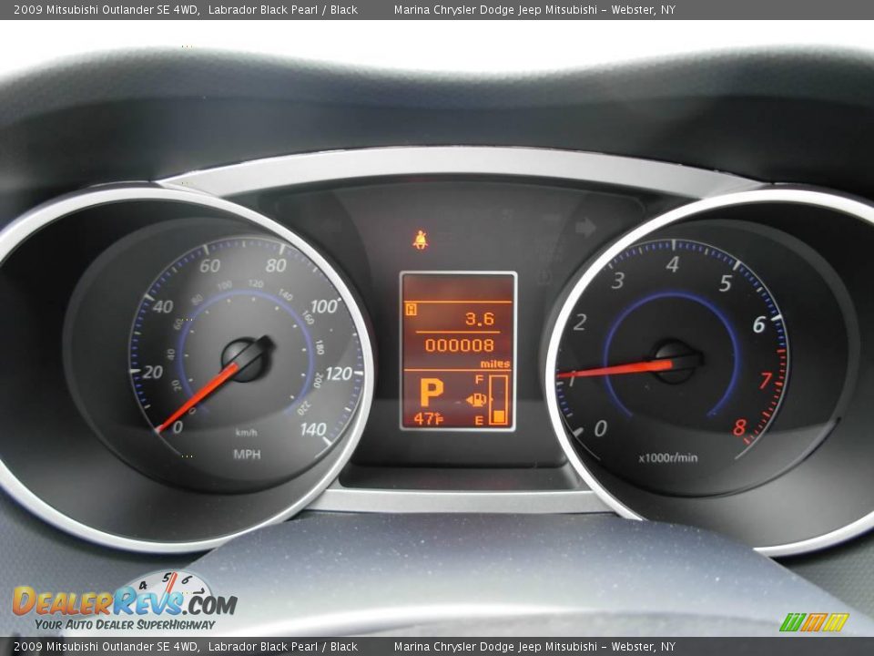 2009 Mitsubishi Outlander SE 4WD Labrador Black Pearl / Black Photo #26