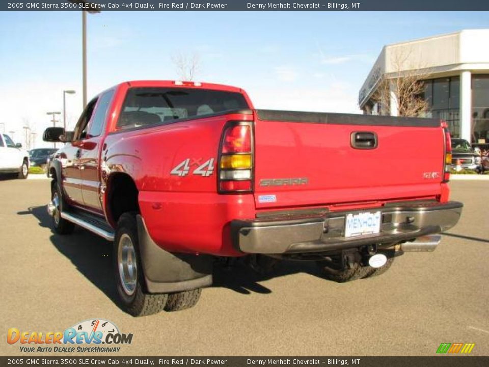 2005 GMC Sierra 3500 SLE Crew Cab 4x4 Dually Fire Red / Dark Pewter Photo #8