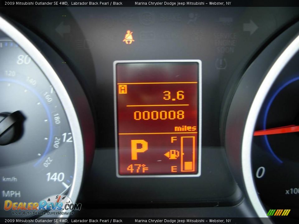 2009 Mitsubishi Outlander SE 4WD Labrador Black Pearl / Black Photo #27