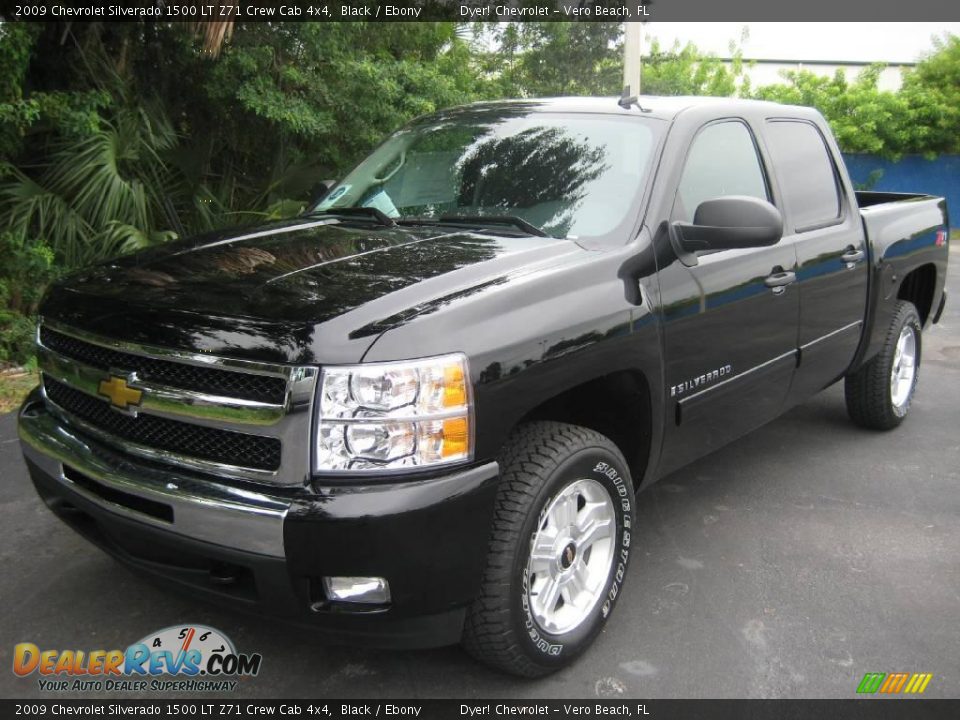 2009 Chevrolet Silverado 1500 LT Z71 Crew Cab 4x4 Black / Ebony Photo #1