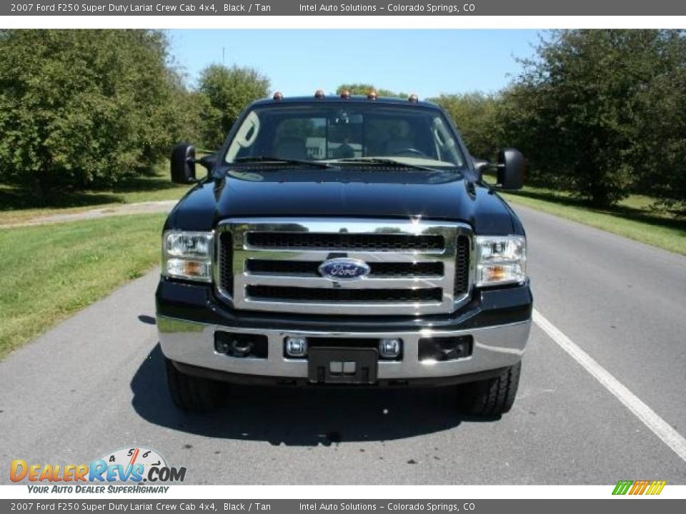 2007 Ford F250 Super Duty Lariat Crew Cab 4x4 Black / Tan Photo #1