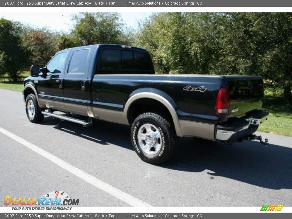 2007 Ford F250 Super Duty Lariat Crew Cab 4x4 Black / Tan Photo #5